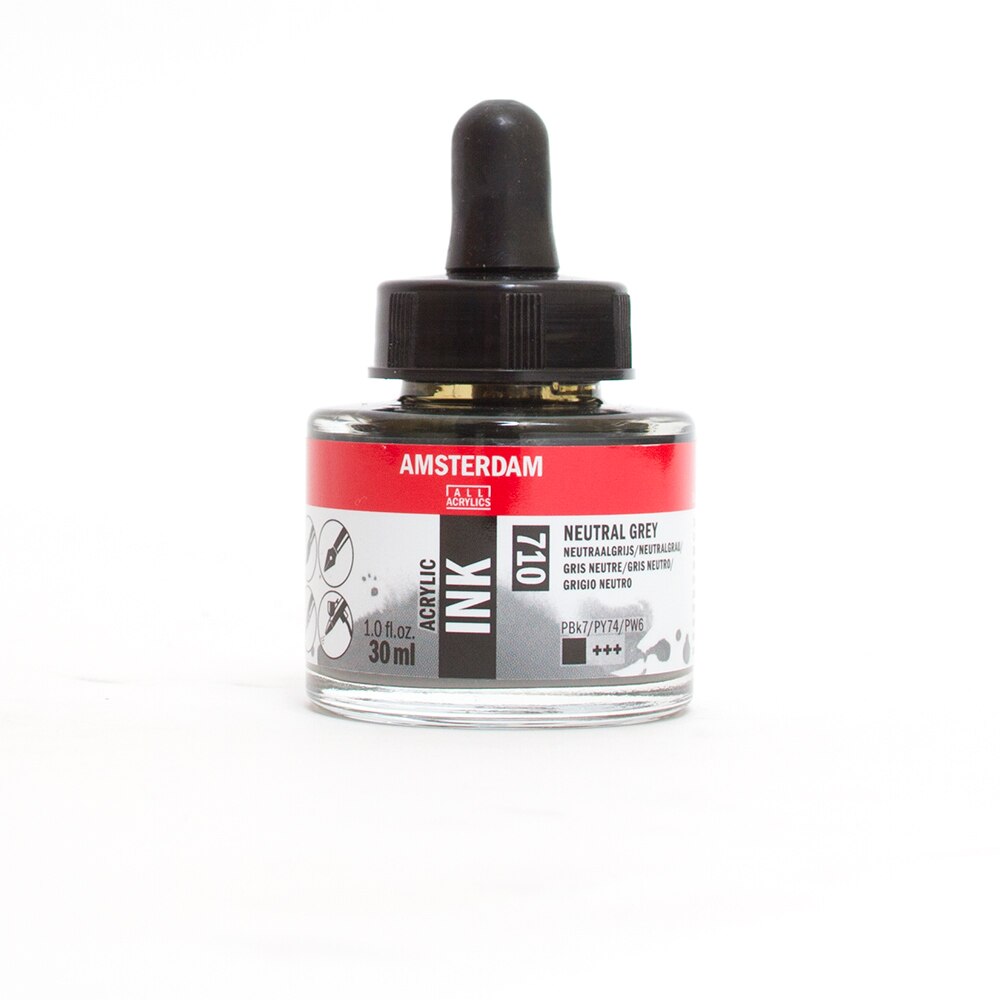 Amsterdam, Ink, Acrylic, Art & School, Acrylic, 30ml, 266260, Neutral Gray